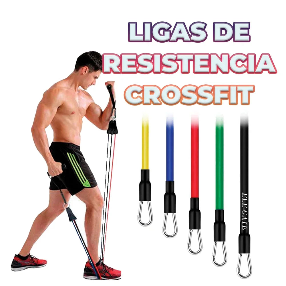 5-Level Resistance Band Set for Home Workout & Fitness Training