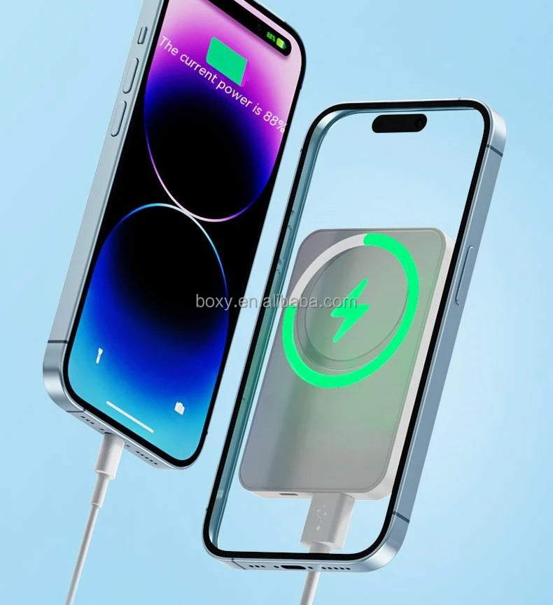 Magnetic Wireless Power Bank for iPhone — Fast Portable Charging (5000mAh / 10000mAh)