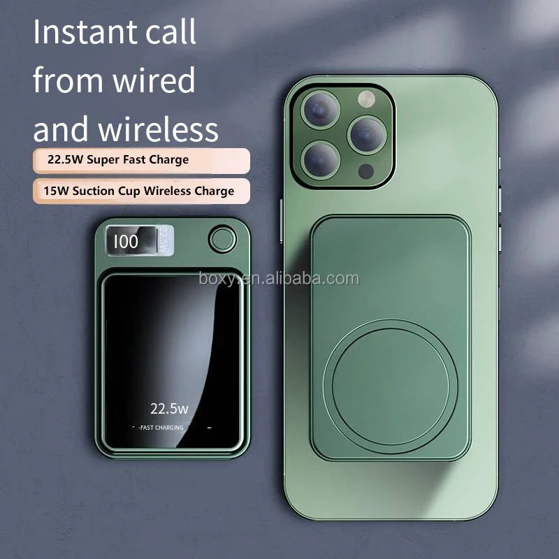 Magnetic Wireless Power Bank for iPhone — Fast Portable Charging (5000mAh / 10000mAh)