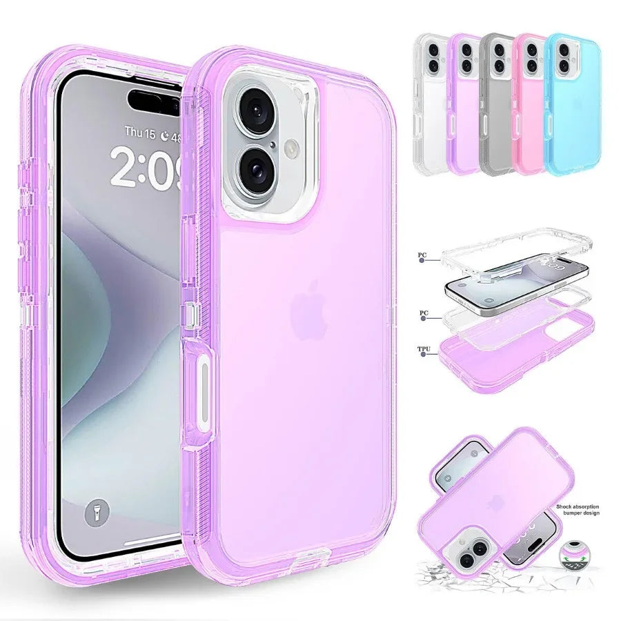 Rugged Shockproof Phone Case for iPhone (Multiple Models)