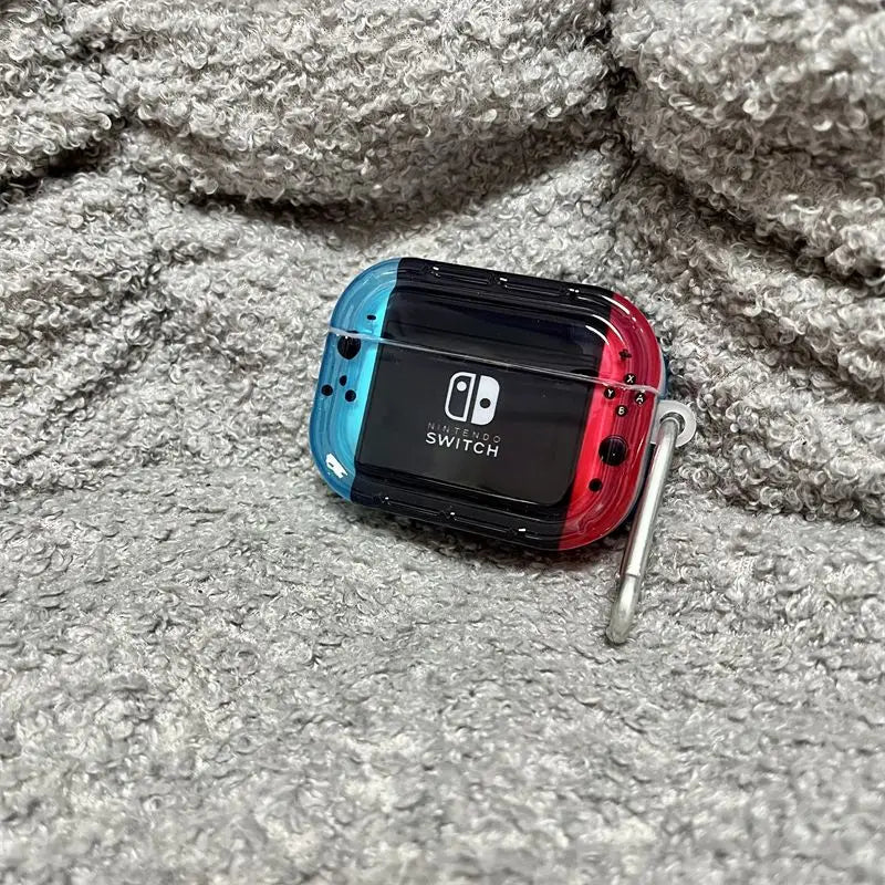 Switch Game Console Style AirPods Protective Case with Keychain – For AirPods Pro 2 / AirPods 1 2 3 4