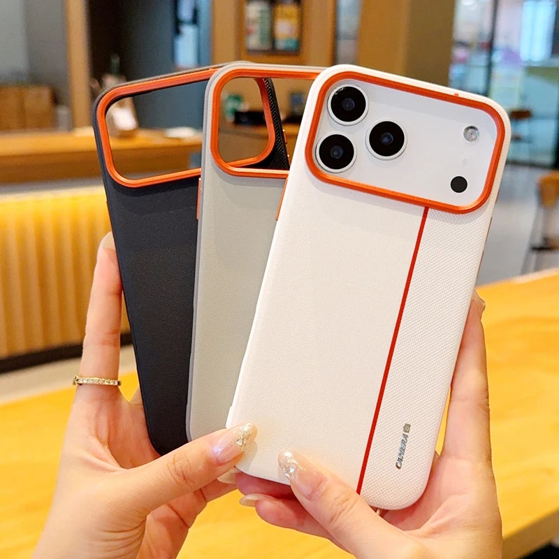 Luxury PU Leather iPhone 17 Case – Slim, Shockproof & Scratch Resistant