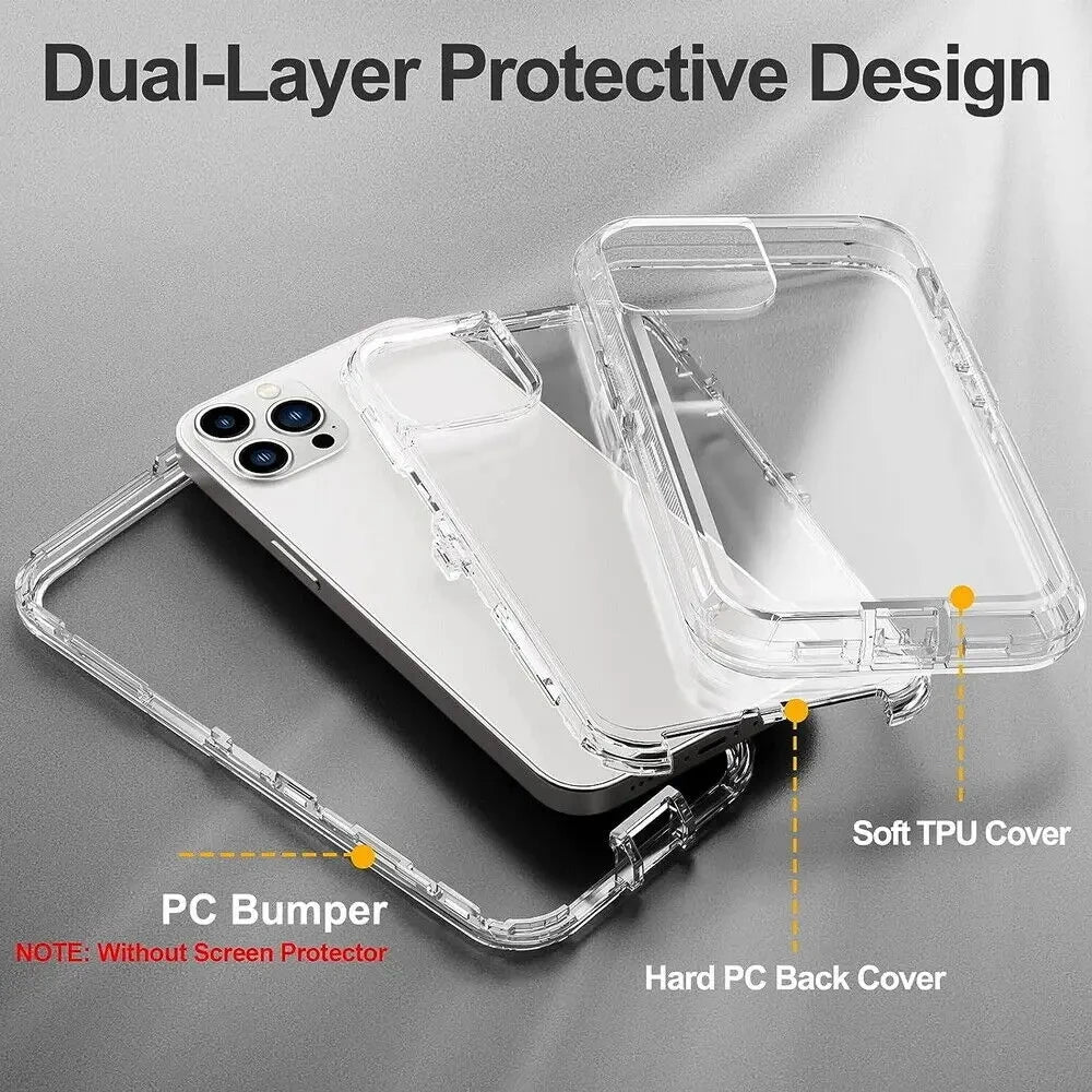 Rugged Shockproof Phone Case for iPhone (Multiple Models)