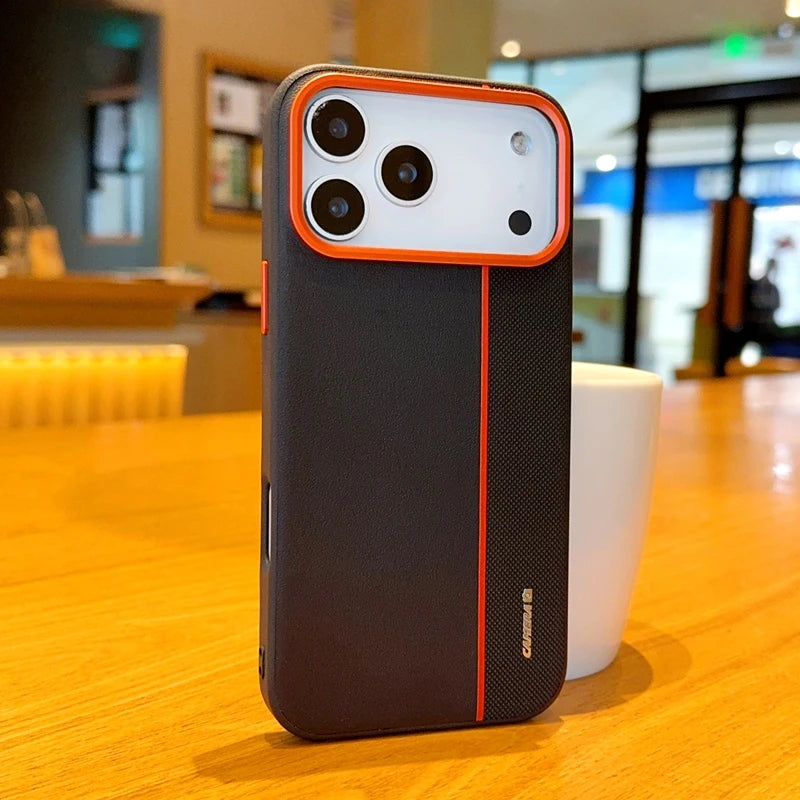 Luxury PU Leather iPhone 17 Case – Slim, Shockproof & Scratch Resistant