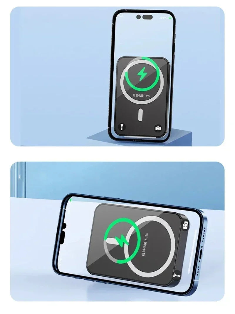 Magnetic Fast Wireless Power Bank — Portable Phone Charging with Stand (50,000mAh)