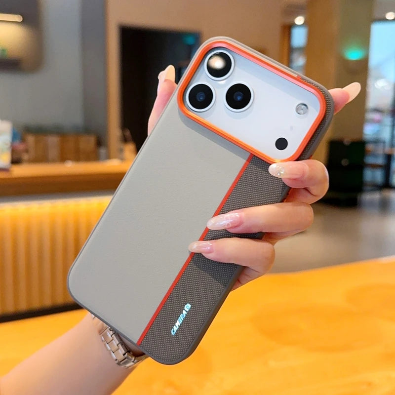 Luxury PU Leather iPhone 17 Case – Slim, Shockproof & Scratch Resistant