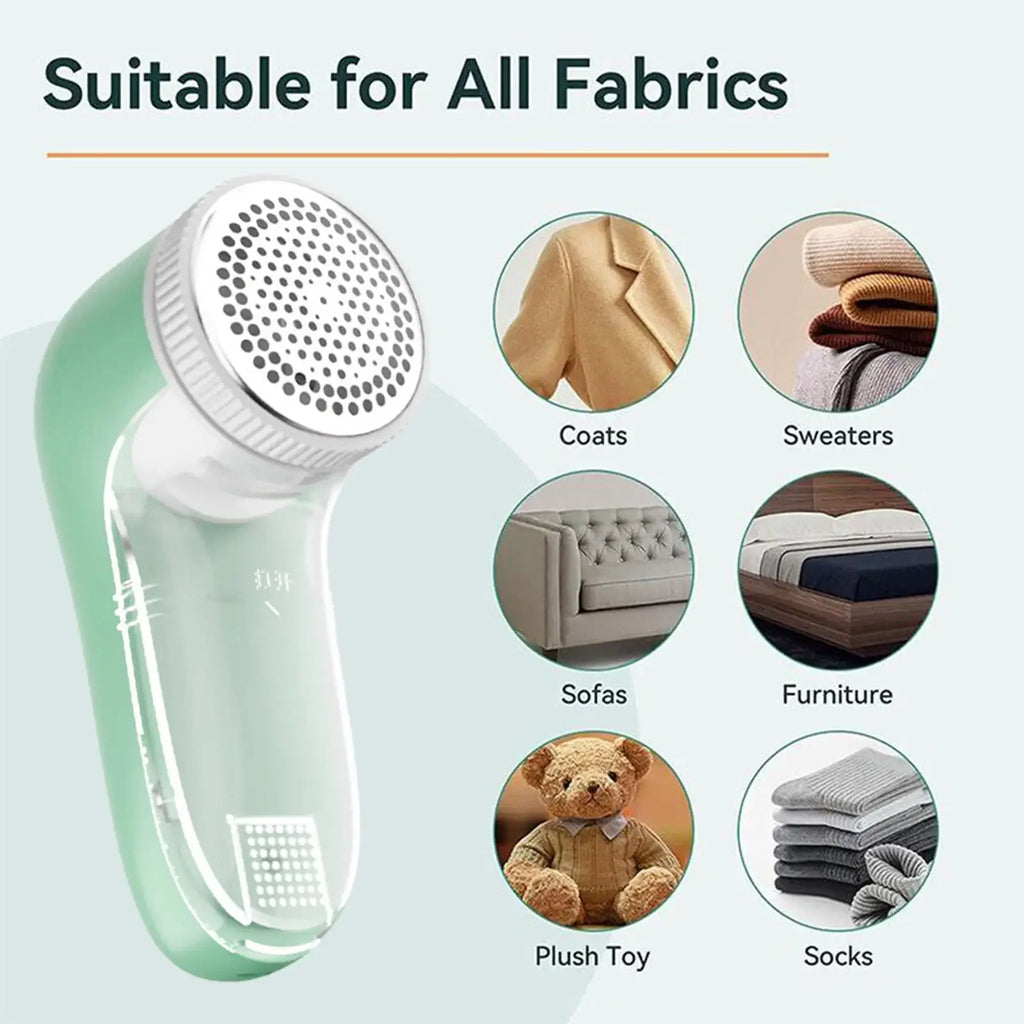 Electric Fabric Lint Remover — Portable Fuzz & Pet Hair Cleaner for Clothes