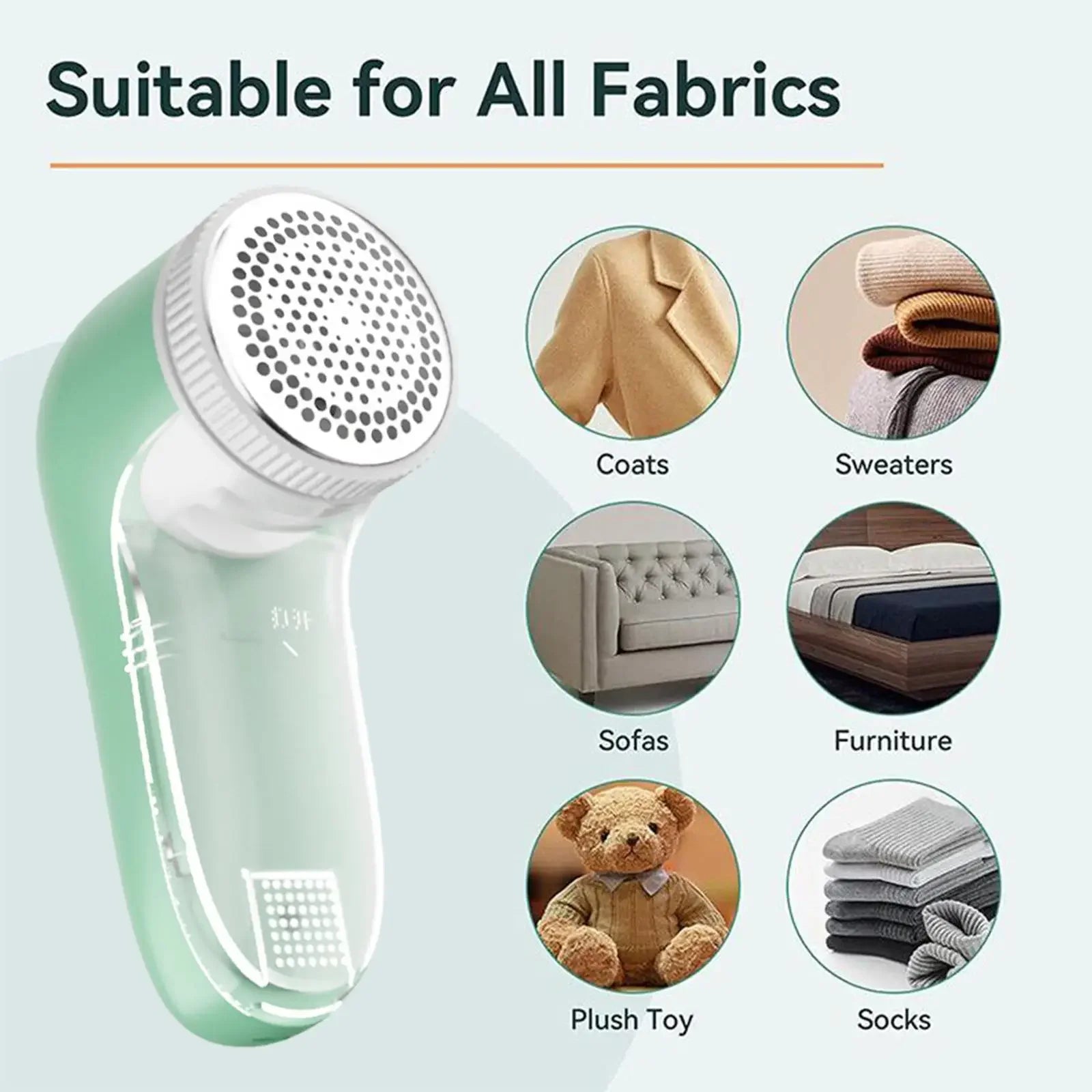 Electric Fabric Lint Remover — Portable Fuzz & Pet Hair Cleaner for Clothes