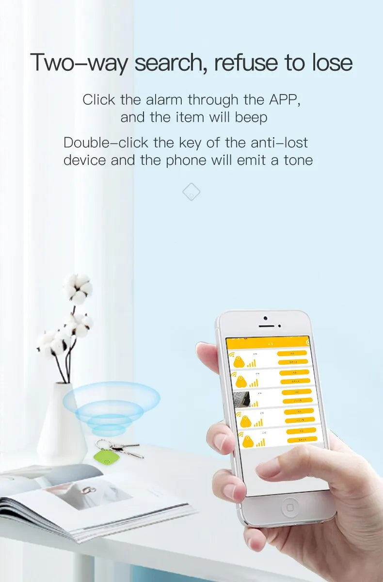 Mini Smart Bluetooth Tracker — Anti-Lost Device for Keys, Pets, Bags & Wallets