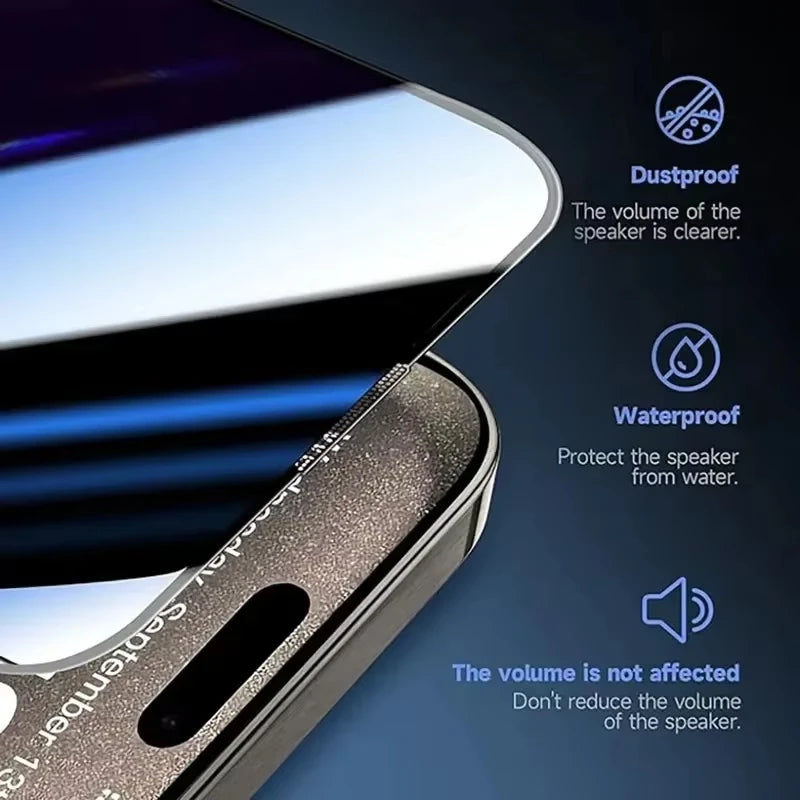 Privacy Anti-Spy Screen Protector for iPhone (Dust-Free Installation | 8K HD Glass)