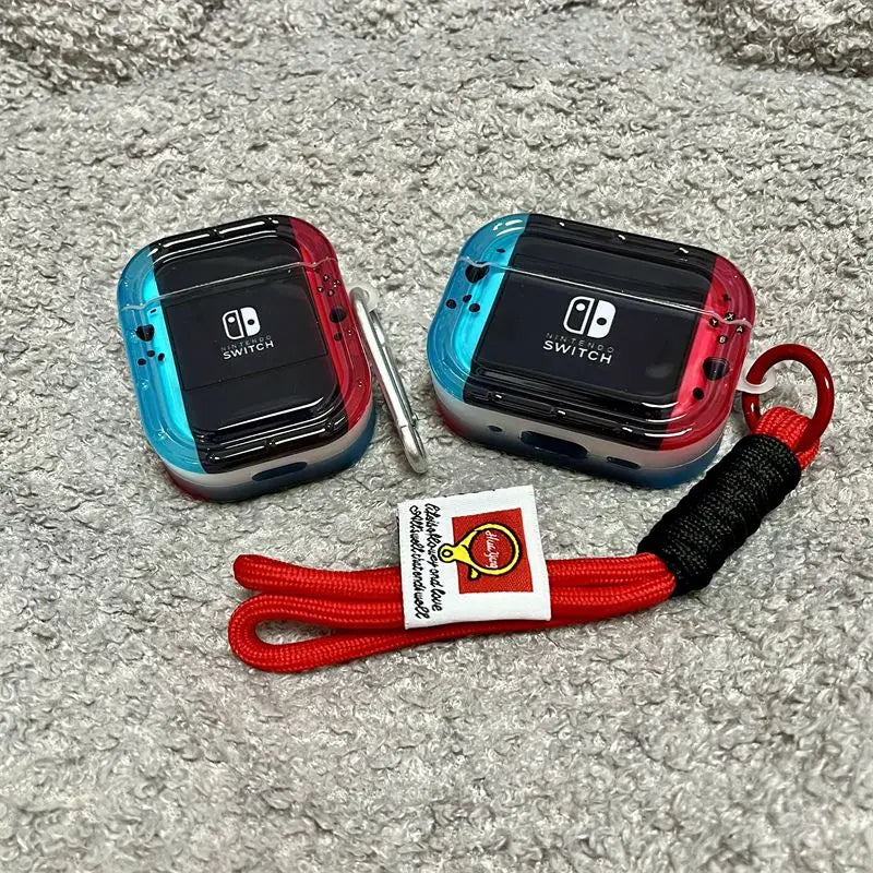 Switch Game Console Style AirPods Protective Case with Keychain – For AirPods Pro 2 / AirPods 1 2 3 4