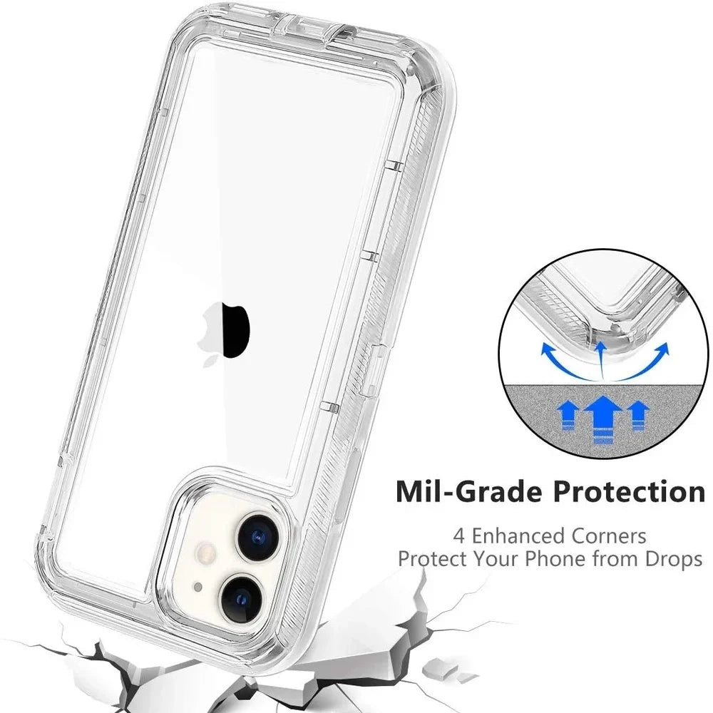 Rugged Shockproof Phone Case for iPhone (Multiple Models)