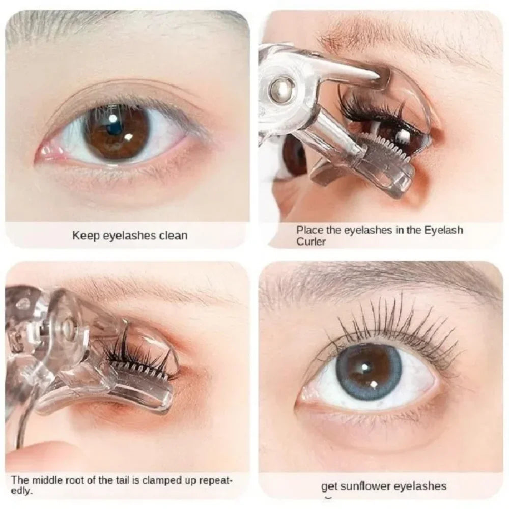 Dual Eyelash Curler with Comb — Natural Long-Lasting Curl (Wide & Partial Options)