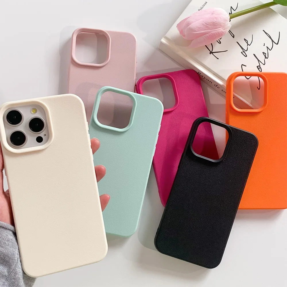 Luxury Soft Silicone Shockproof Phone Case for iPhone 11–17 Series | Anti-Scratch TPU Cover