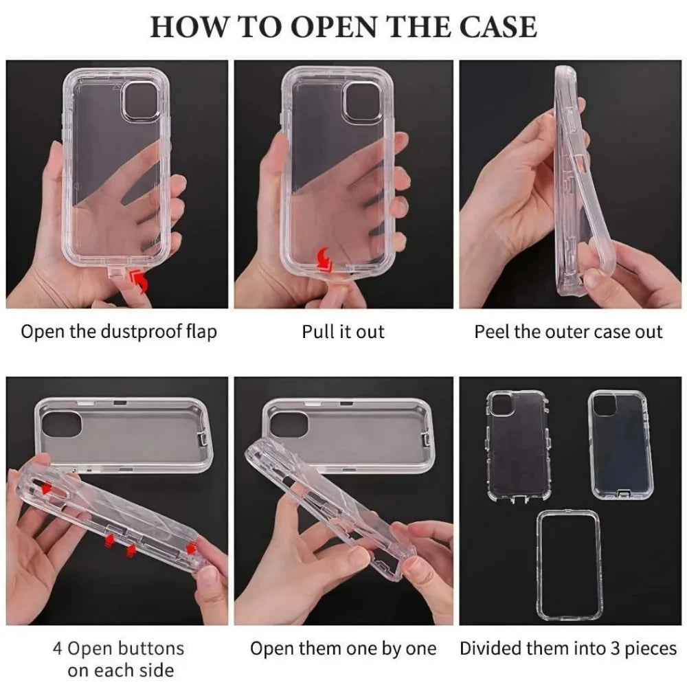 Rugged Shockproof Phone Case for iPhone (Multiple Models)