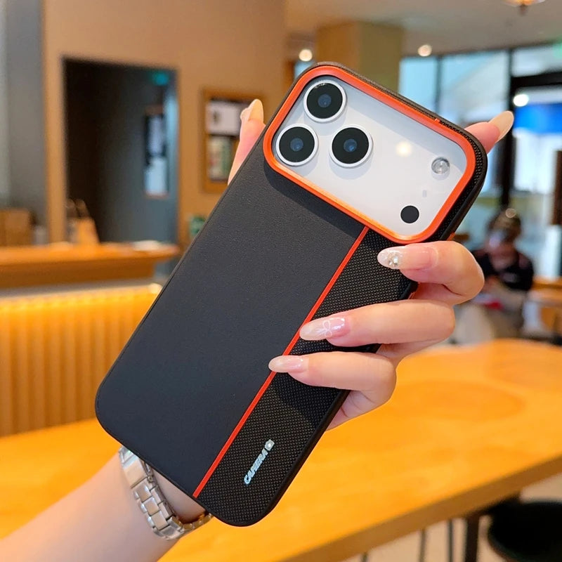 Luxury PU Leather iPhone 17 Case – Slim, Shockproof & Scratch Resistant