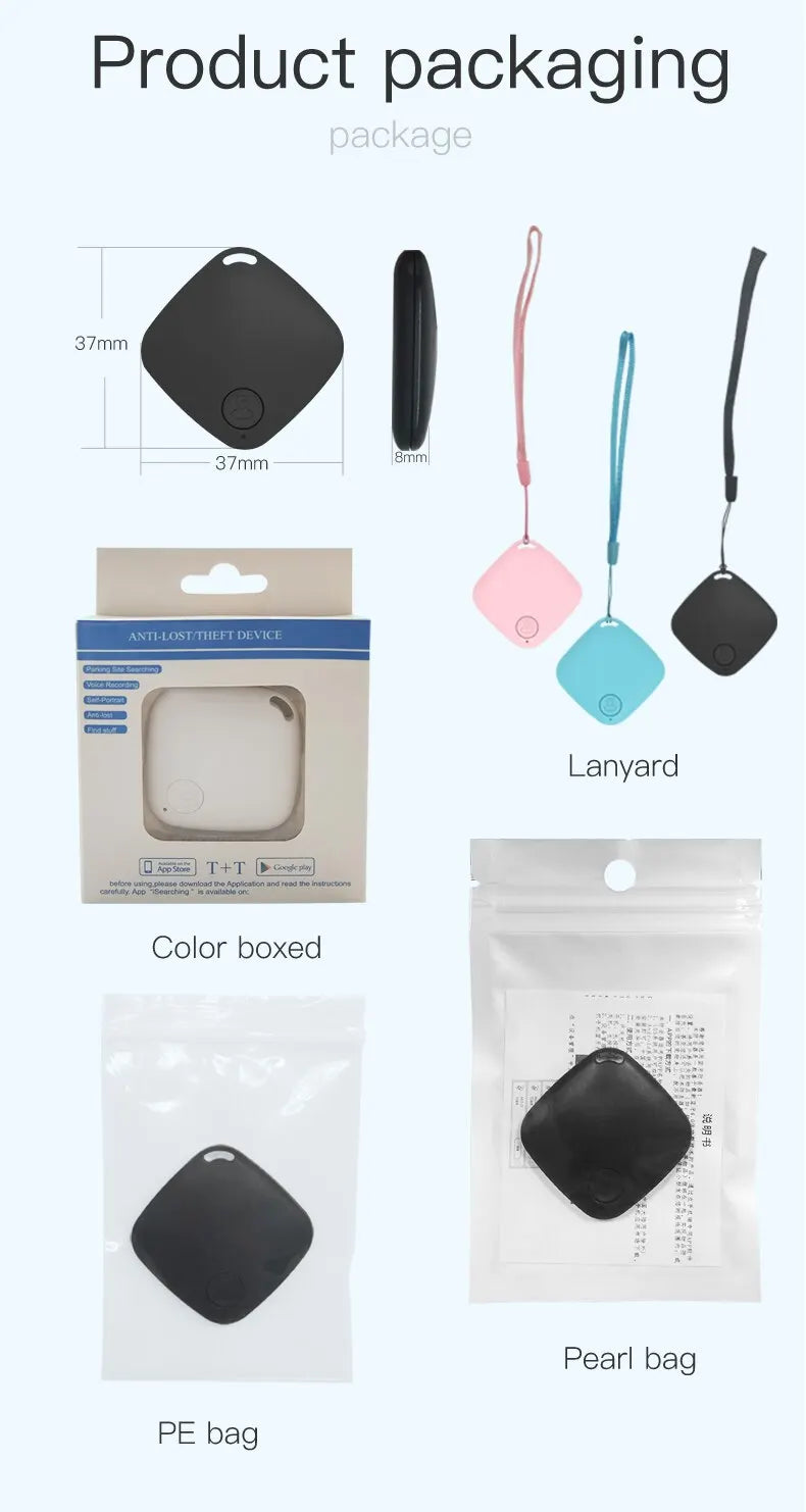 Mini Smart Bluetooth Tracker — Anti-Lost Device for Keys, Pets, Bags & Wallets