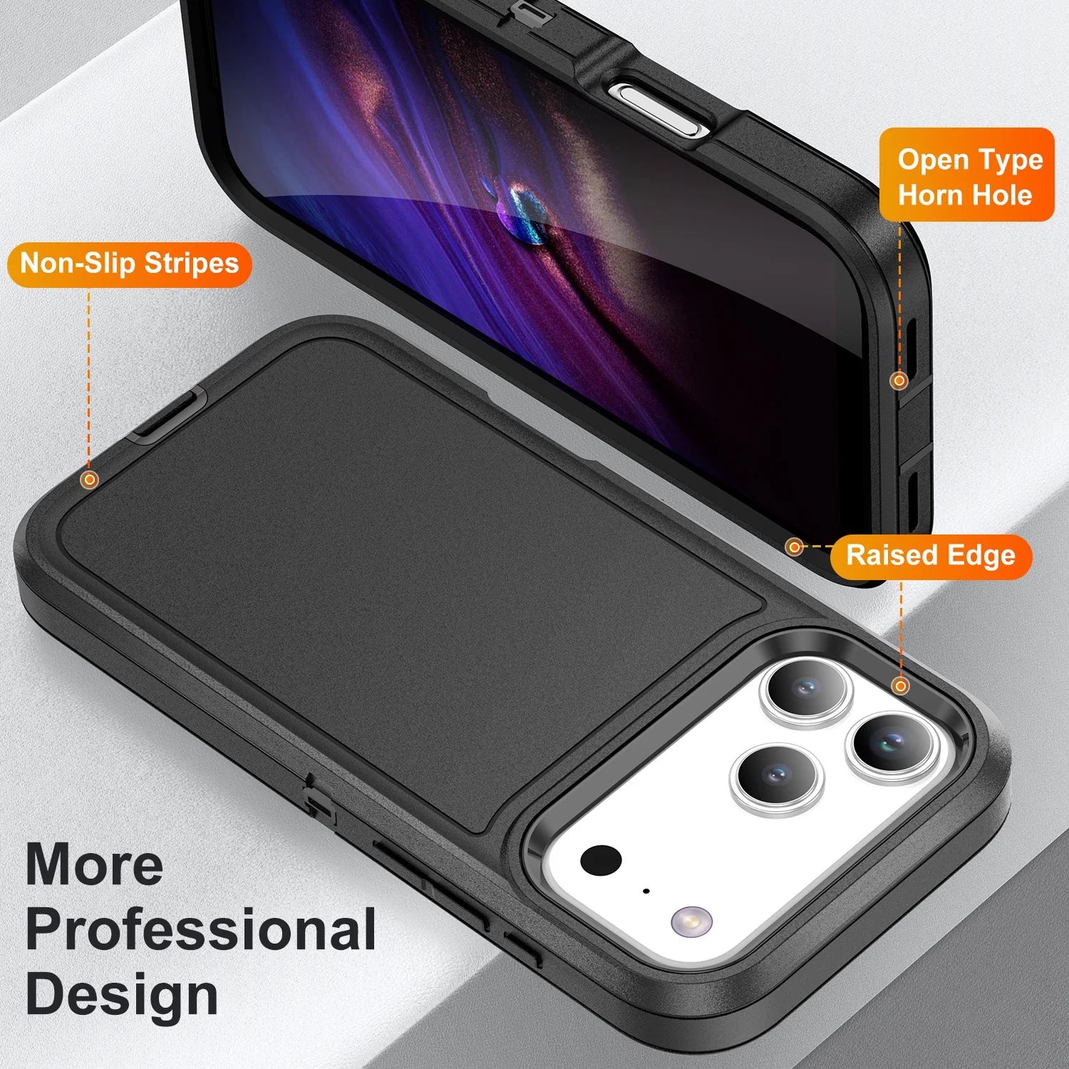 Heavy-Duty Armor Magnetic Case for iPhone 17 / 16 / 15 / 14 Series – Shockproof, Slide Camera Cover, Ring Holder