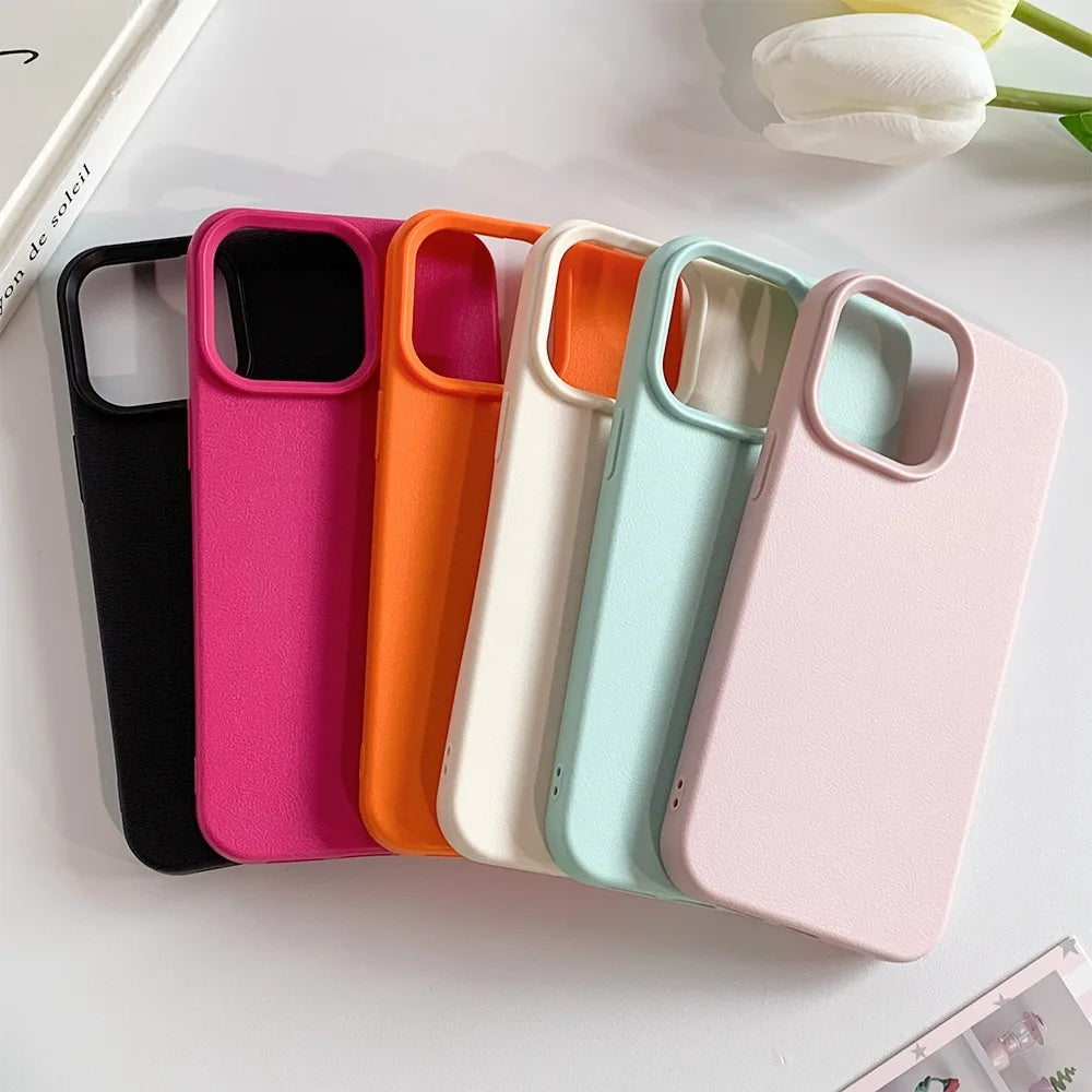 Luxury Soft Silicone Shockproof Phone Case for iPhone 11–17 Series | Anti-Scratch TPU Cover