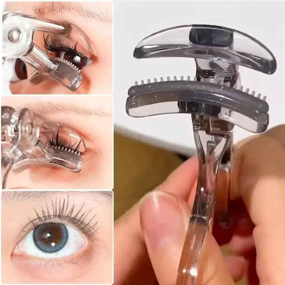 Dual Eyelash Curler with Comb — Natural Long-Lasting Curl (Wide & Partial Options)