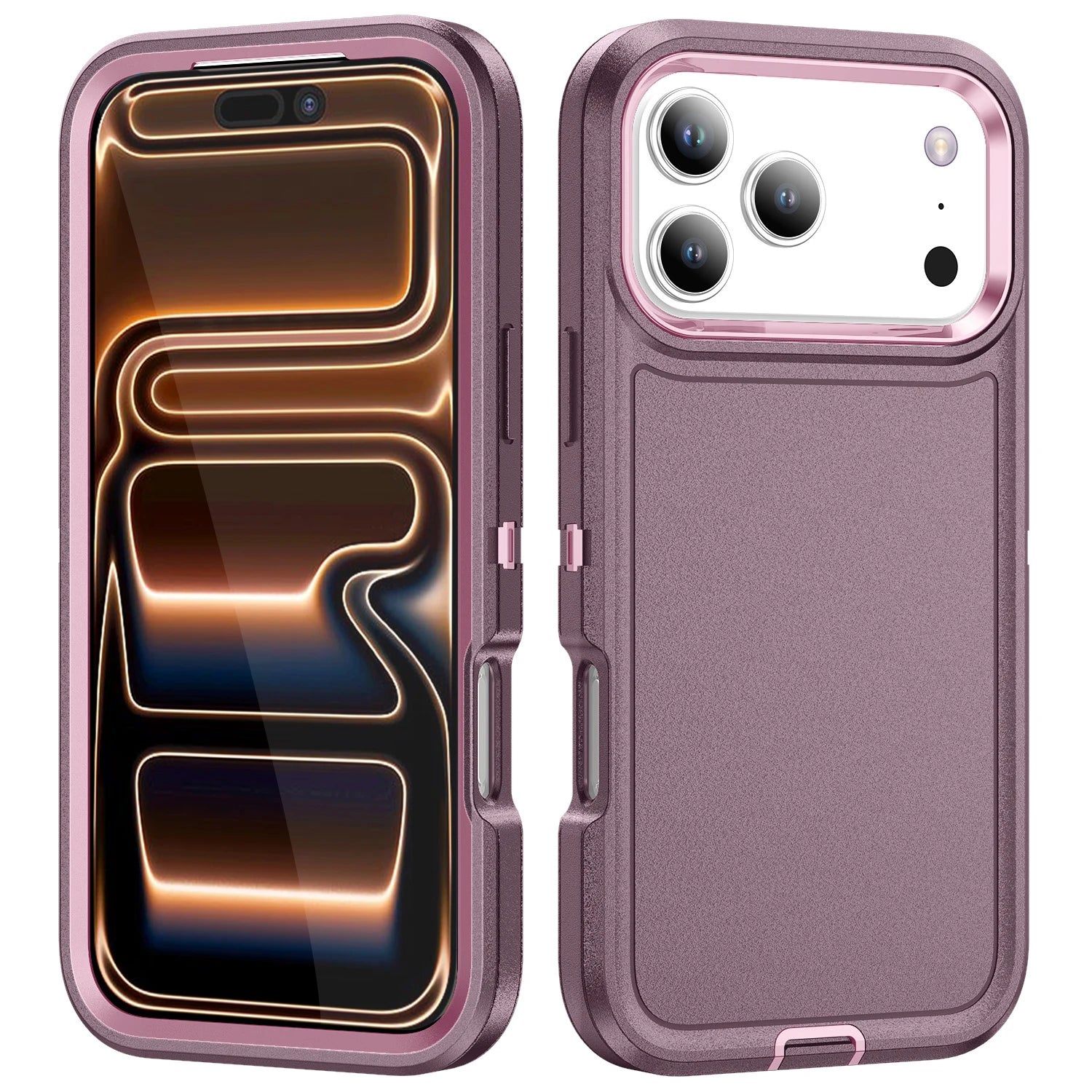 Heavy-Duty Armor Magnetic Case for iPhone 17 / 16 / 15 / 14 Series – Shockproof, Slide Camera Cover, Ring Holder