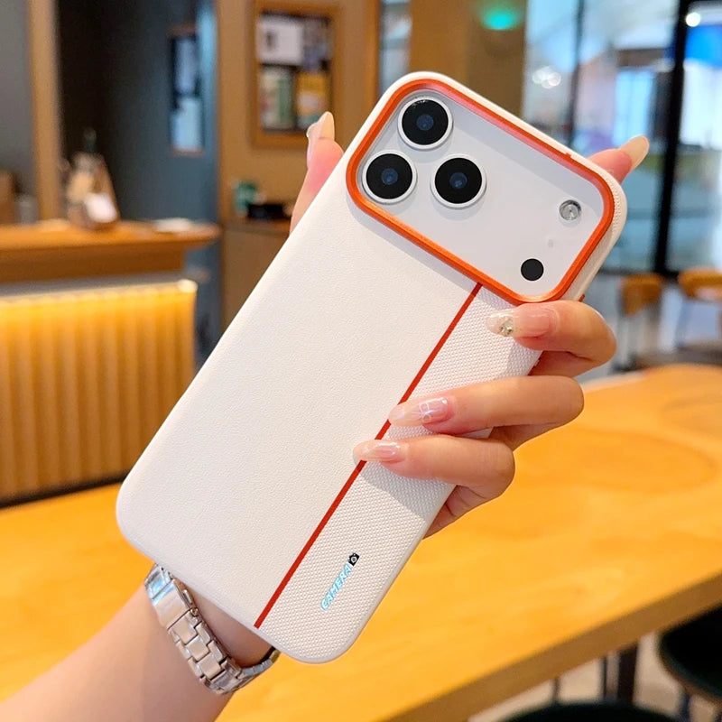 Luxury PU Leather iPhone 17 Case – Slim, Shockproof & Scratch Resistant