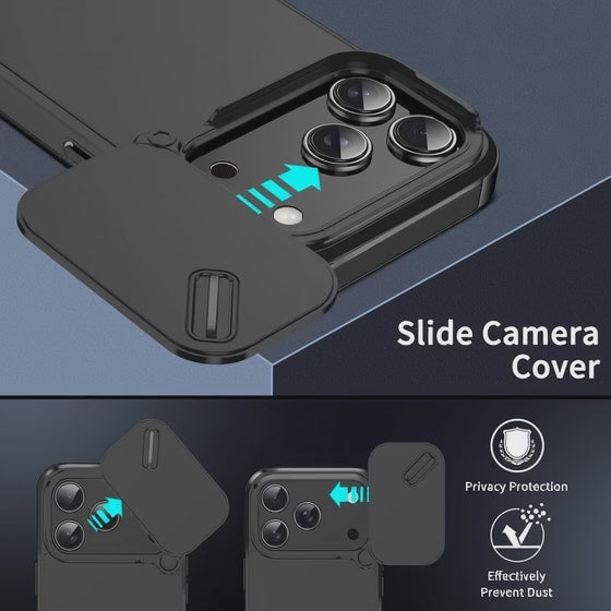 Shockproof Slide Camera Case for iPhone 17 / 17 Pro / 17 Pro Max – Anti-Collision Protection