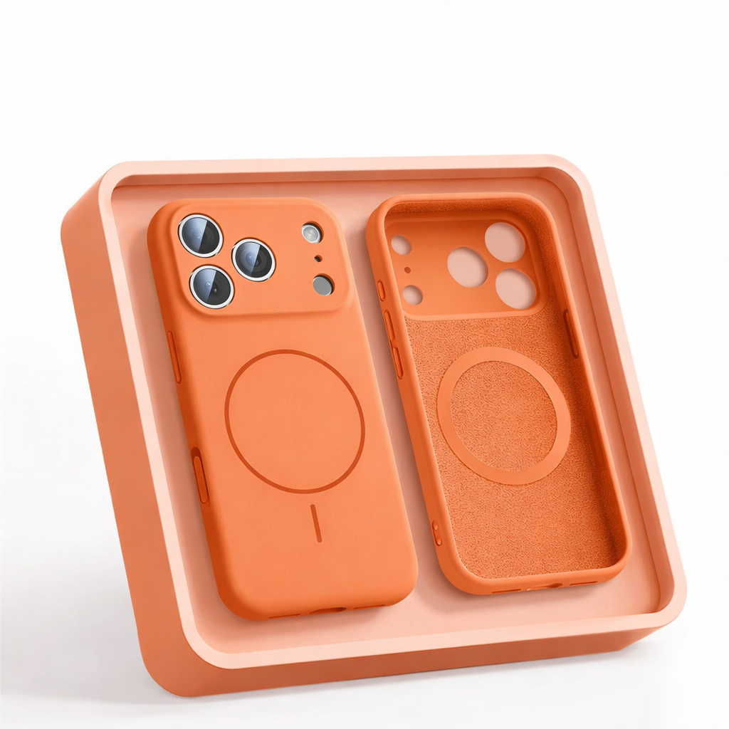 Applicable To 17 Fine Circle Magnetic Phone Case Liquid Silicone