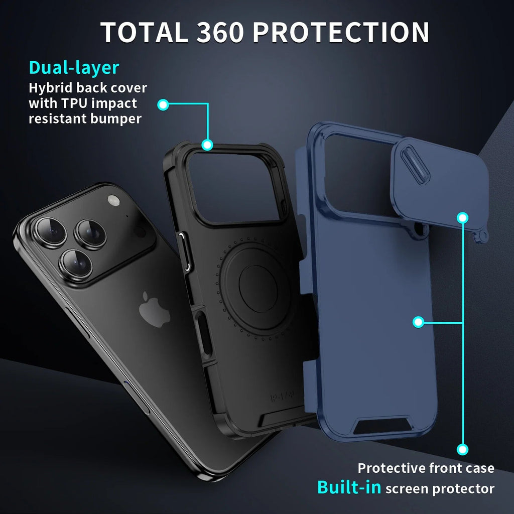 Shockproof Slide Camera Case for iPhone 17 / 17 Pro / 17 Pro Max – Anti-Collision Protection