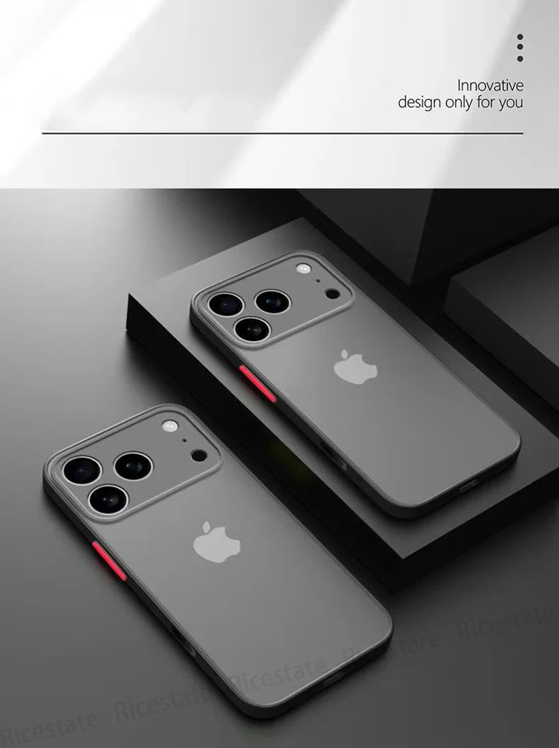 New Premium Armor Shockproof Matte Case for iPhone 17 / 17 Pro / 17 Pro Max – Anti-Scratch, Slim Frosted Cover