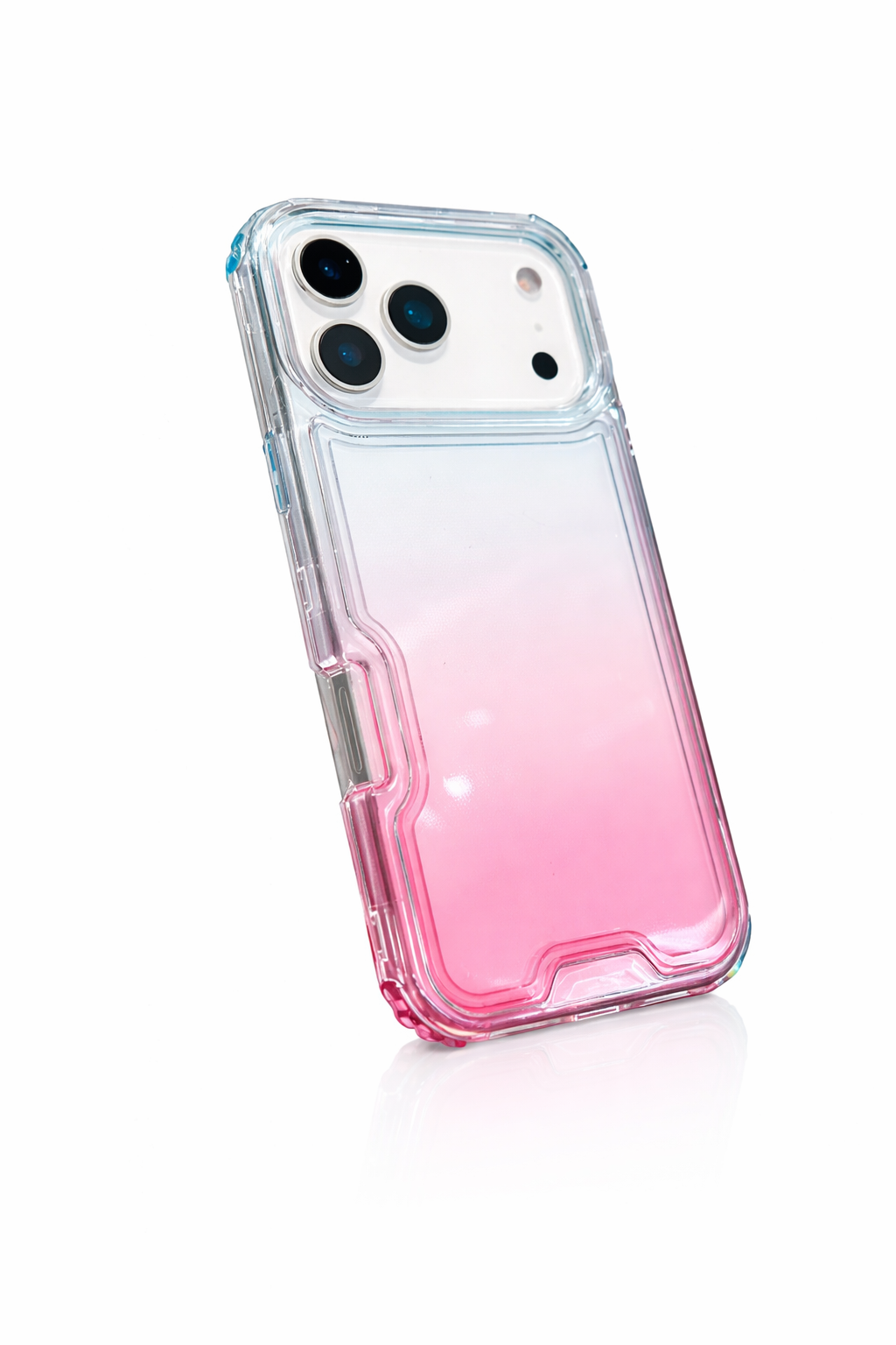 3-in-1 Anti-Impact Gradient Clear Phone Case for iPhone 12–17 Series | Shockproof PC+TPU Protective Cover