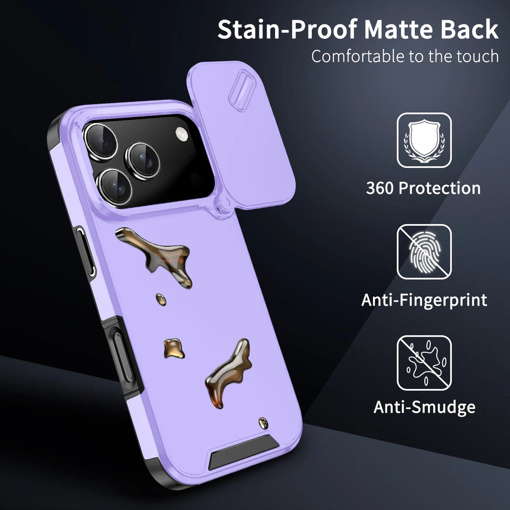 Shockproof Slide Camera Case for iPhone 17 / 17 Pro / 17 Pro Max – Anti-Collision Protection